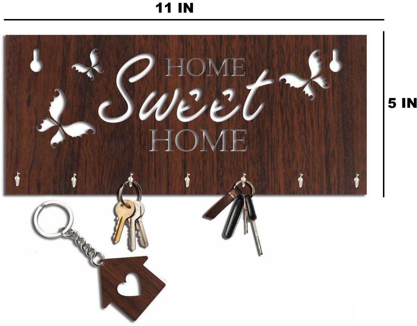 Home Sweet Home Beautiful Wooden Key Holder For Home