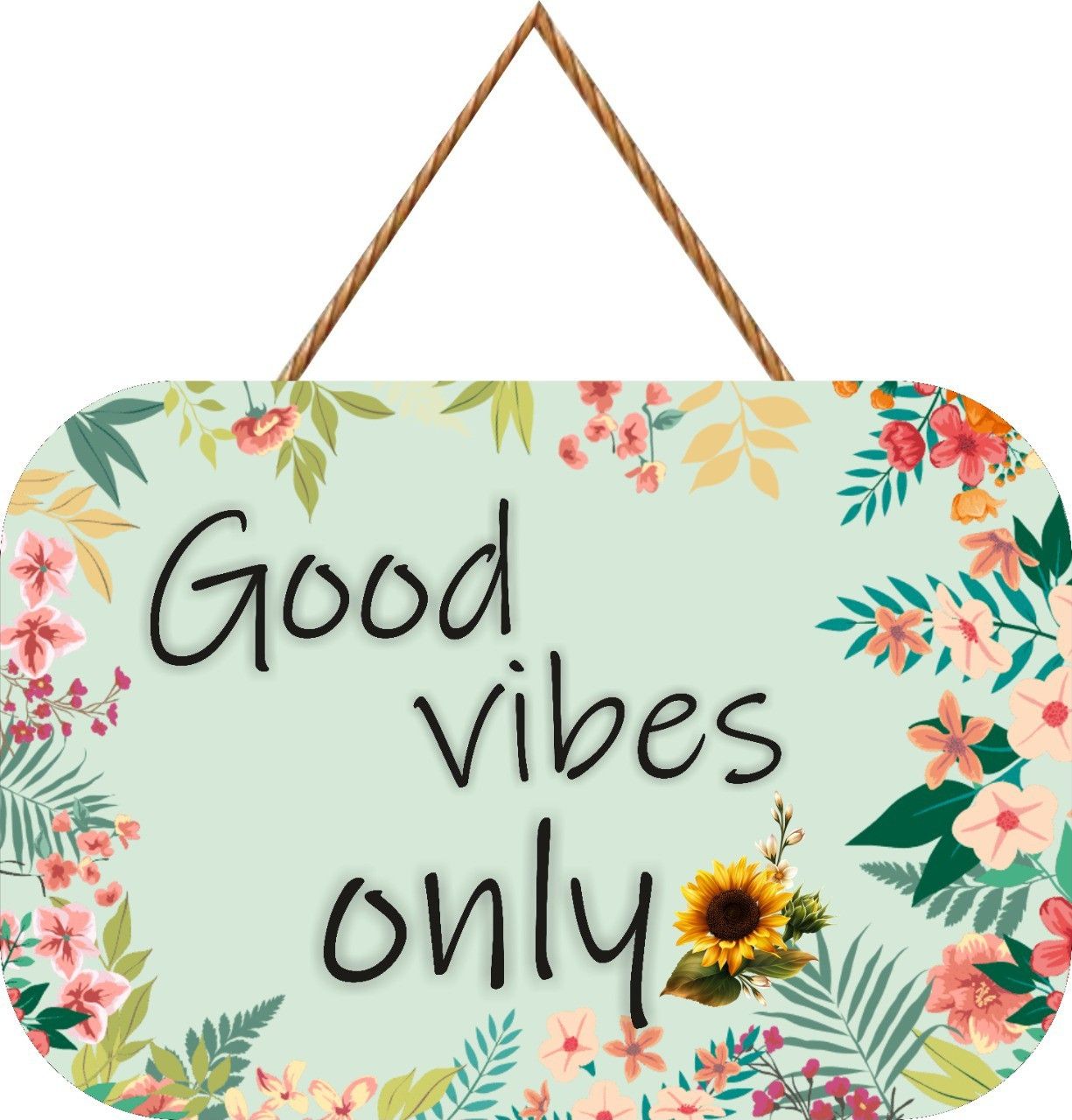 Good Vibes Only Beautiful Wooden Wall Hanging For Home For wall Decoration