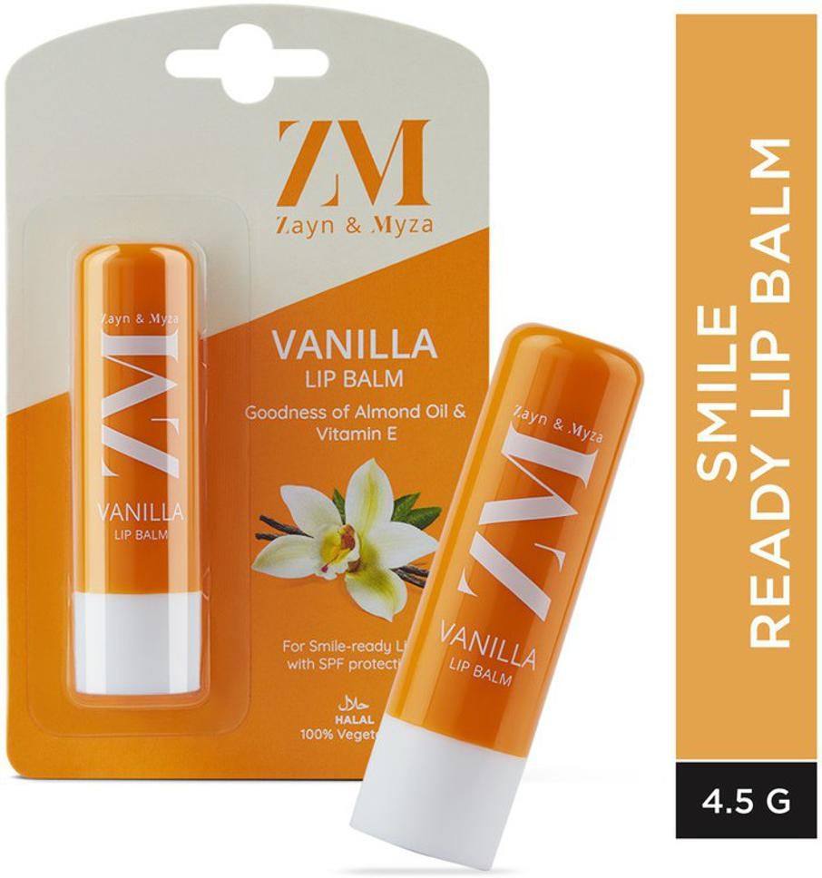 ZM Zayn & Myza Vitamin E, For Moisturizes & Repairs Dry Lip's Balm Vanilla (Pack of: 1, 4.5 g)