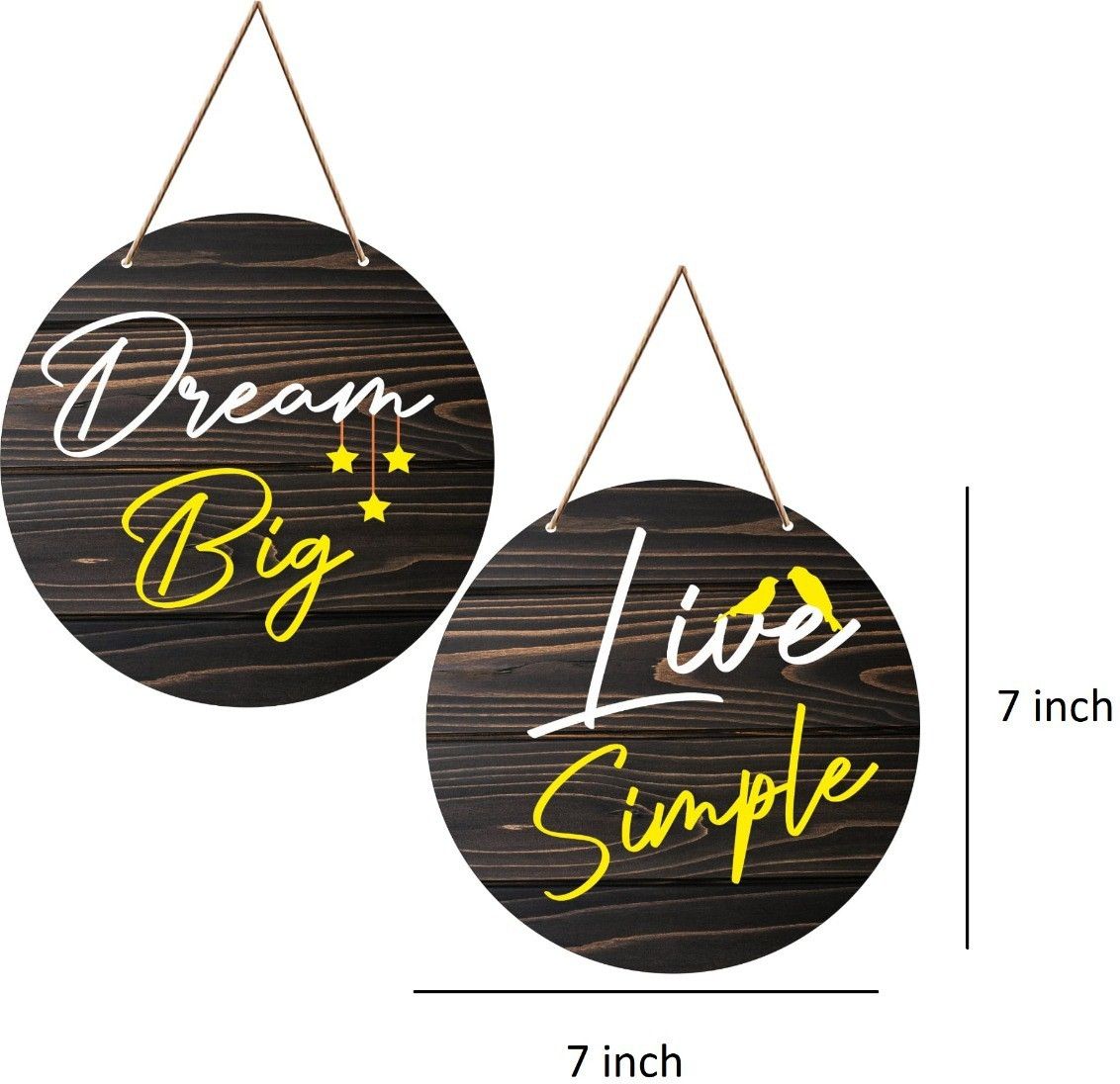 Dream Big Live Simple Beautiful Wooden Wall Hanging For Home Wall Decoration