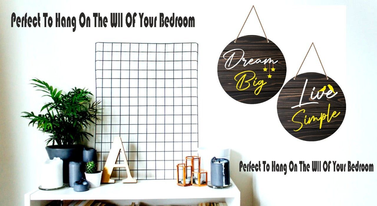 Dream Big Live Simple Beautiful Wooden Wall Hanging For Home Wall Decoration