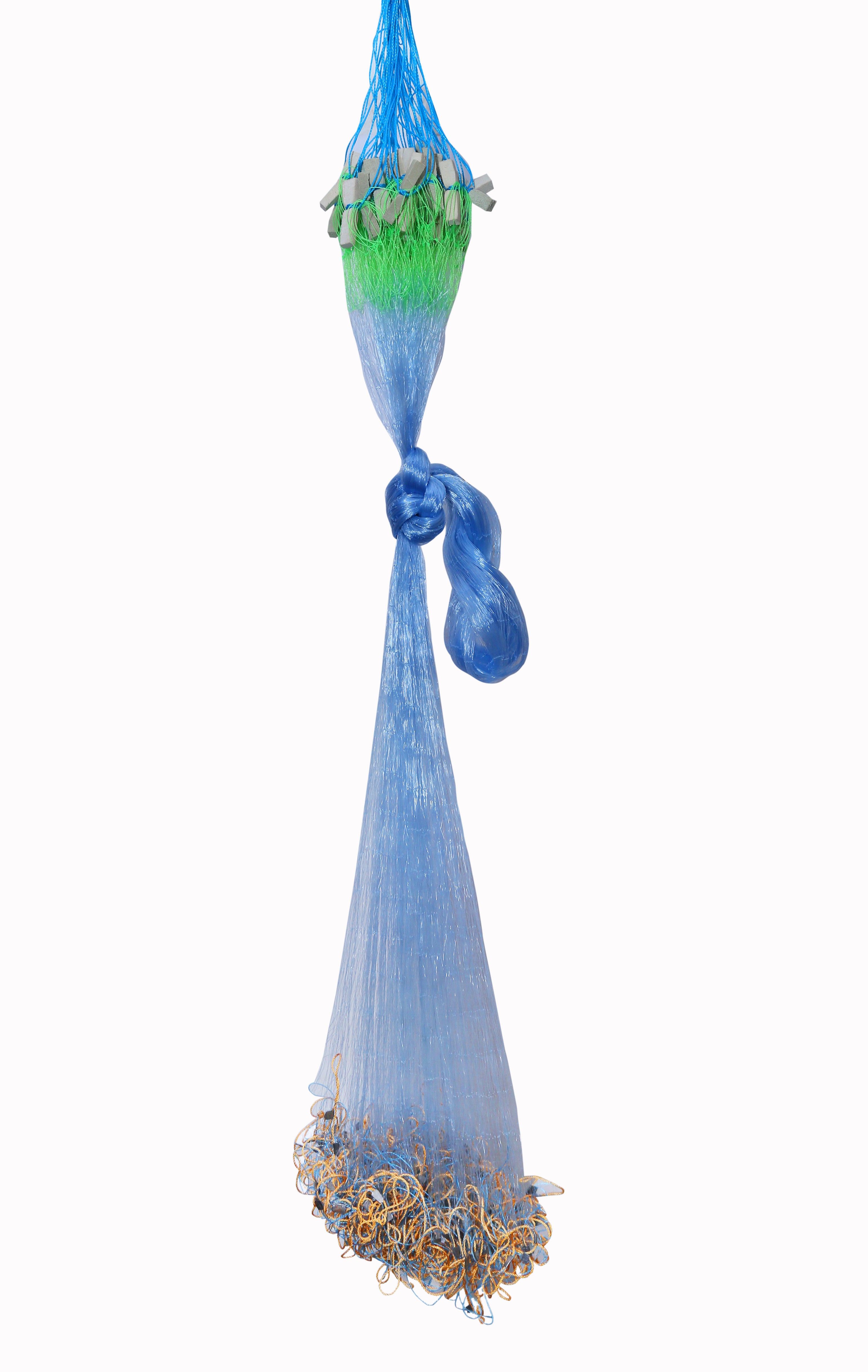 YASHNET 3 FINGER GILLNET 60MM 5.5 FEET HEIGHT 55TO60 FEET LENGTH SHISHAJAAL Fishing Net (Blue) — photo 1