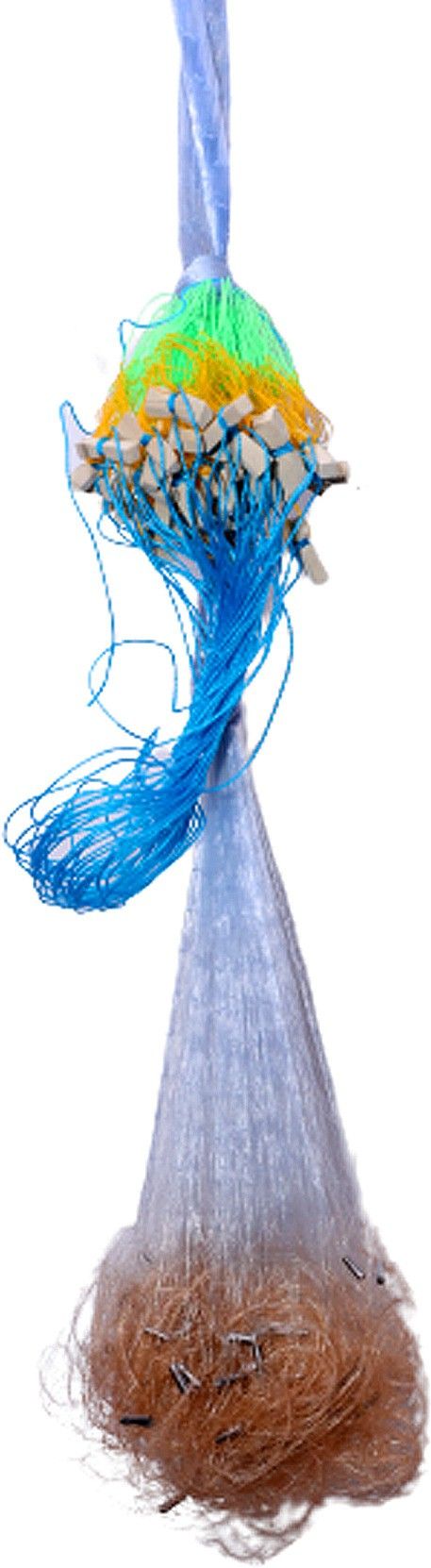 YASHNET GILLNET 1 AND HALF FINGER SHISHAJAAL 35MM HOLE SIZE 50TO60 FEET LENGTH PACK OF 2 Fishing Net (Multicolor) — photo 1