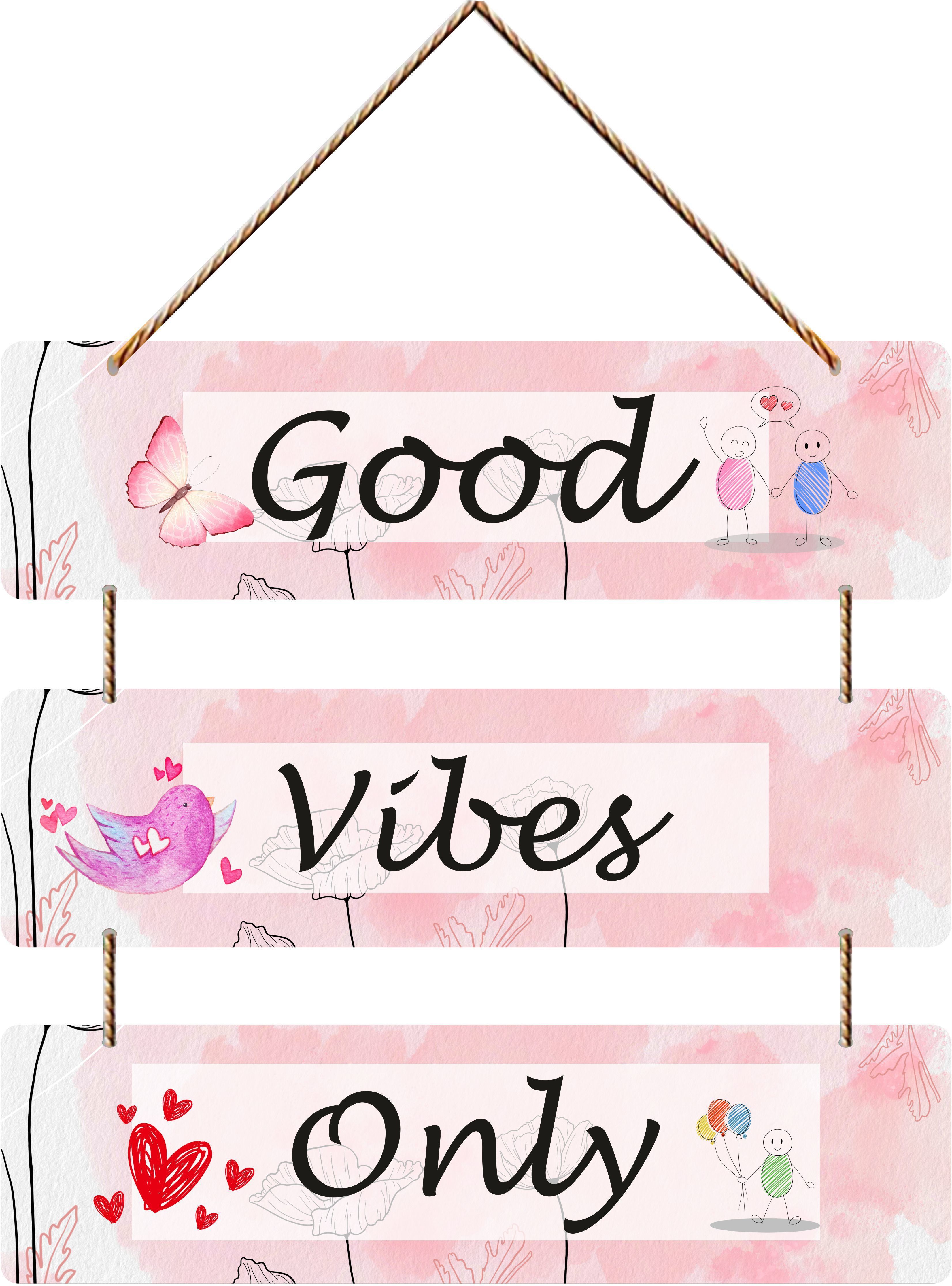 Good Vibes Only wooden Wall décor Hanging for Home