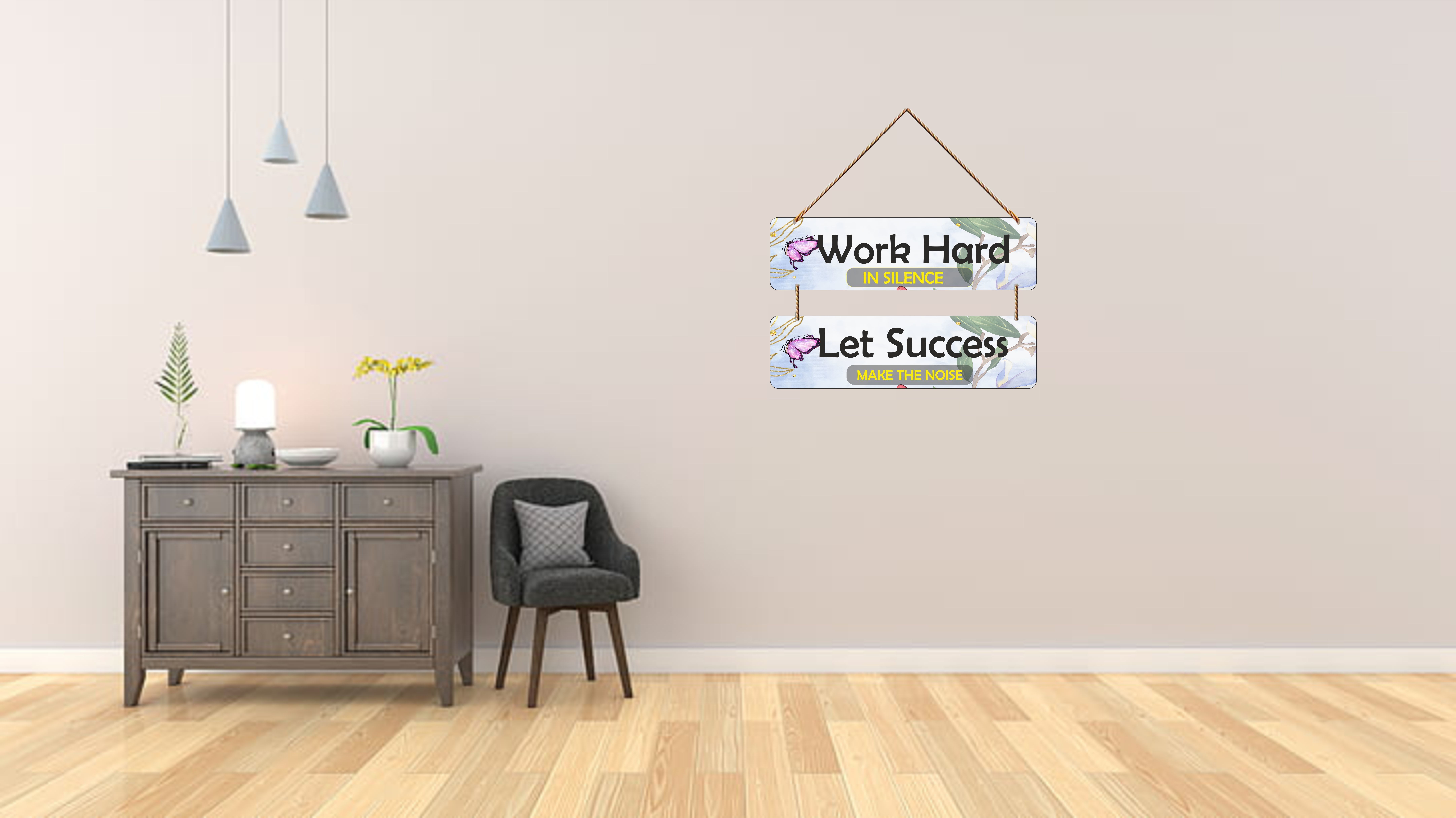 Hard work Motivational for room,office wall hanging for home wall