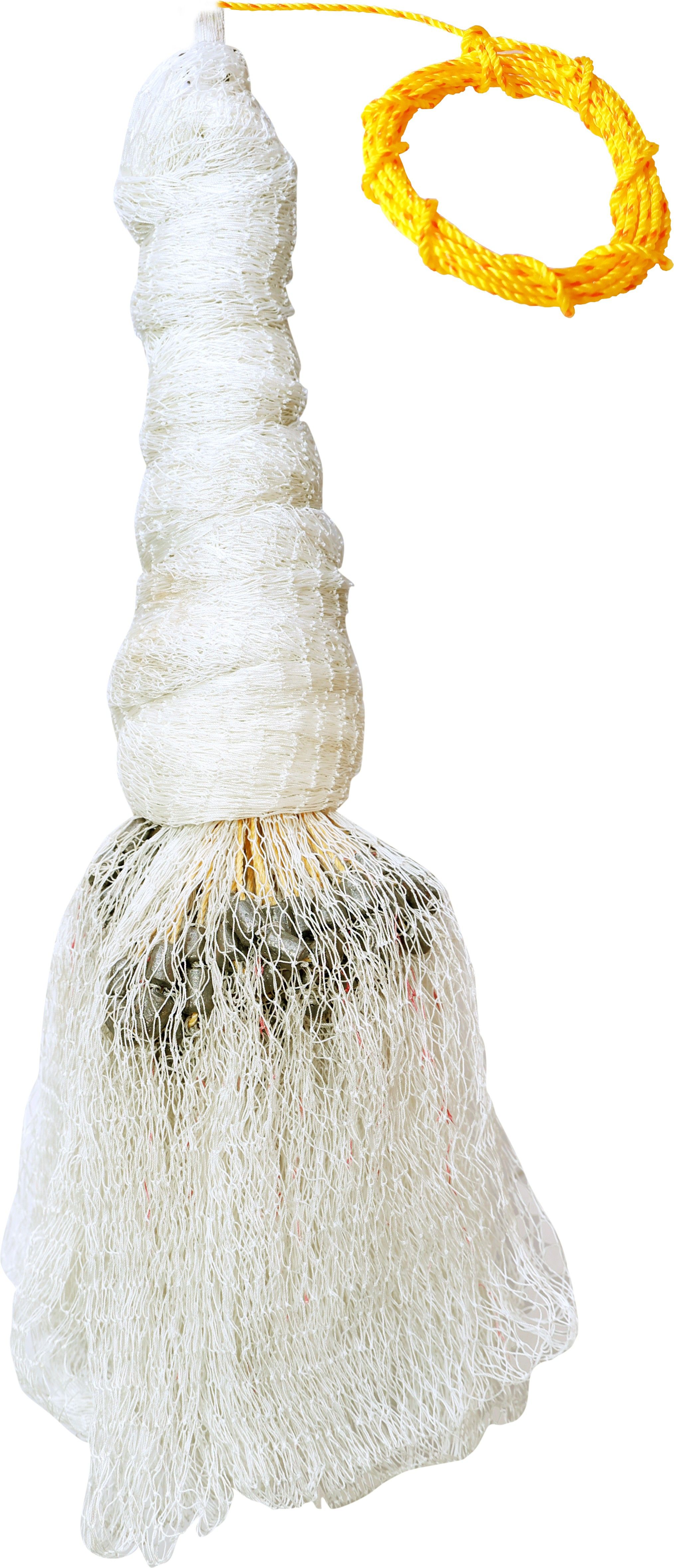 YASHNET CASTNET26MM 1FINGER HOLE 12FEET HEIGHT 4.5KG TOTAL WEIGHT THREADS NYLON NO2 Fishing Net (White) — photo 1