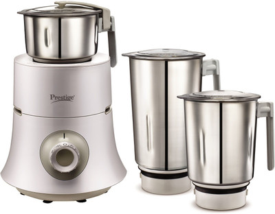 Prestige Teon 750 W Mixer Grinder (3 Jars, White)