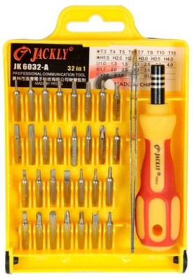 JACKLY Square Precision 32 Pc. Ratchet Screwdriver Set(Pack of 32)