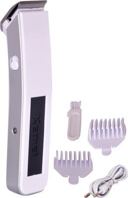 Kemei KM-3005 A Runtime: 40 min Trimmer for Men(White)