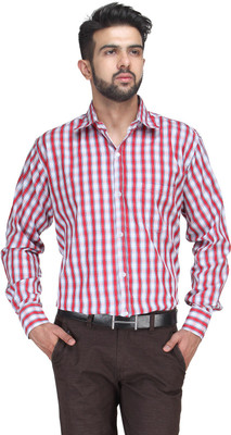 KOOLPALS Men Checkered Formal Blue Shirt