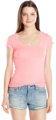 Fashion Line Solid Women Round Neck Pink T-Shirt Fashion Line Solid Women Round Neck Pink T-Shirt