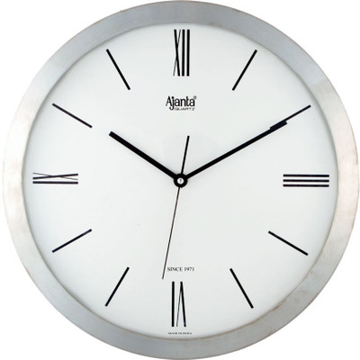 AJANTA Analog 30 cm X 30 cm Wall Clock(Silver, With Glass)