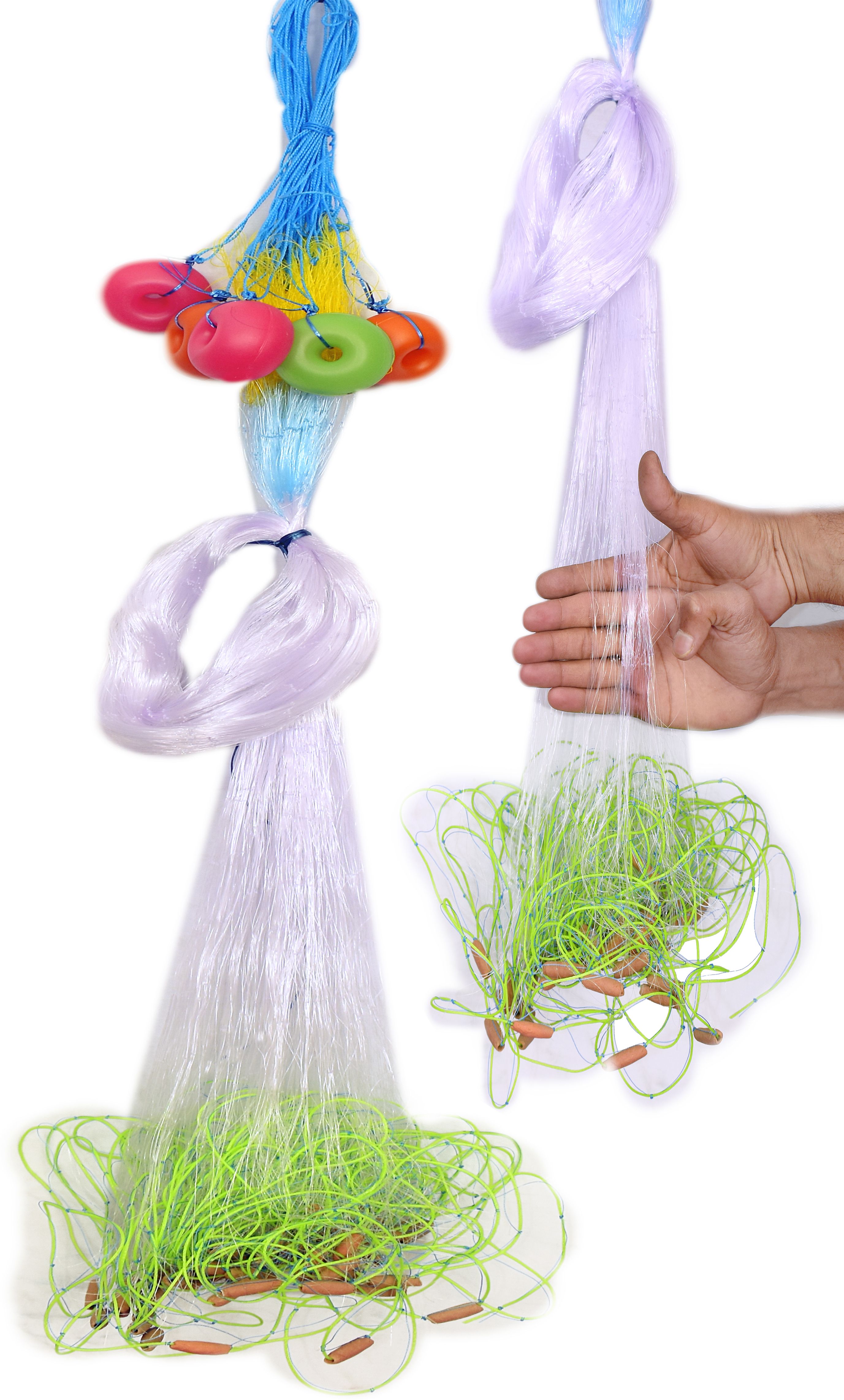YASHNET GILLNET 5 FINGER 23/100 50FEET LENGTH Fishing Net (Multicolor) — photo 1