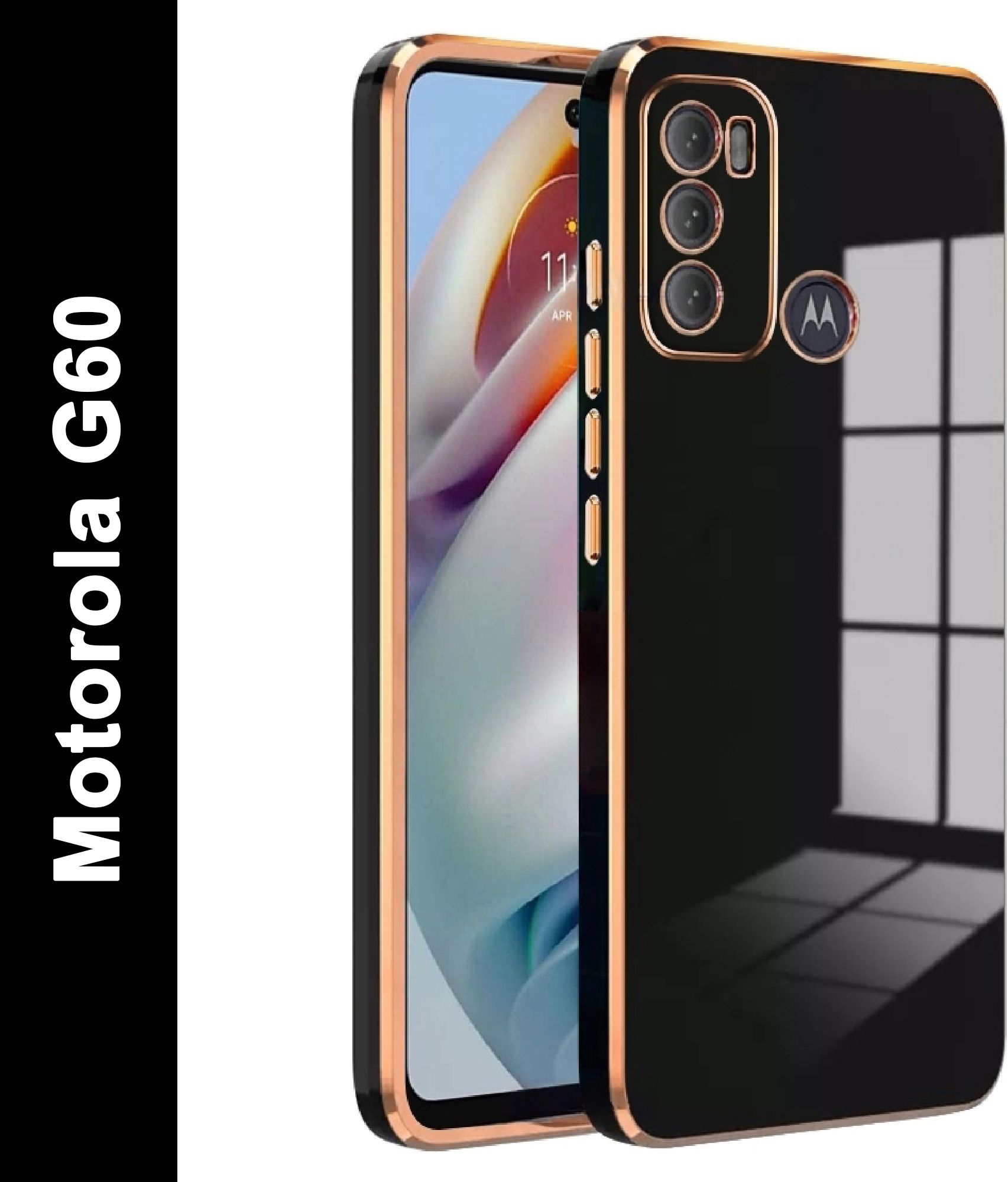 Micvir Back Cover for Motorola G60 (Black, Silicon, Pack of: 1)