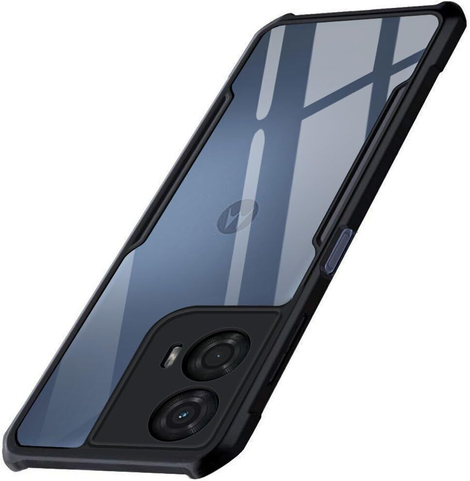 Micvir Back Cover for MOTOROLA g24 Power (Transparent, Black, Shock Proof, Polycarbonate, Pack of: 1)