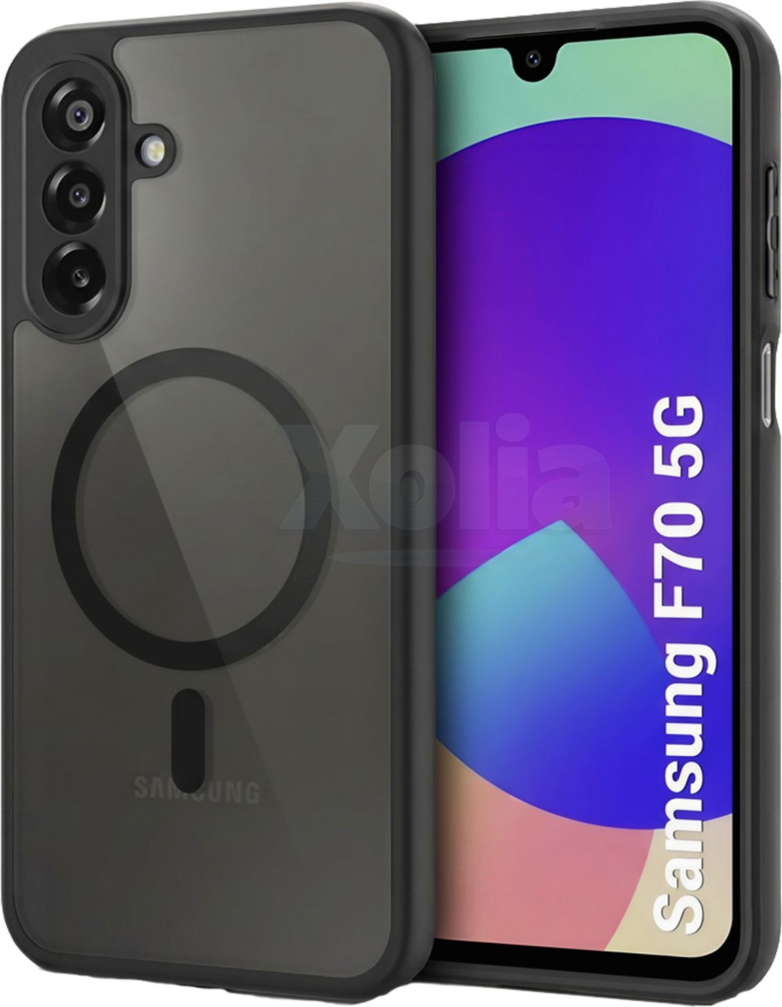 Xolia Back Cover for Samsung Galaxy F70 5G (Black, Shock Proof, Polycarbonate, Silicon, Pack of: 1)