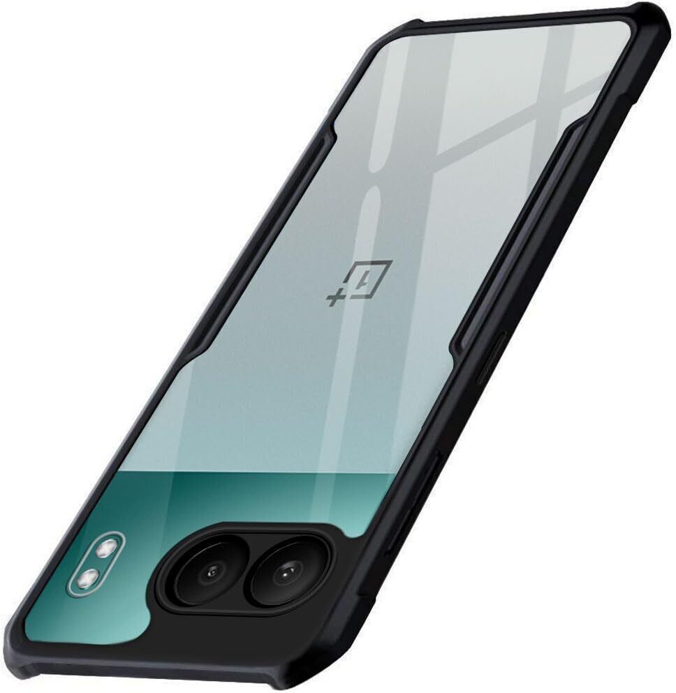 Micvir Back Cover for OnePlus Nord 4 5G (Transparent, Black, Shock Proof, Polycarbonate, Pack of: 1)
