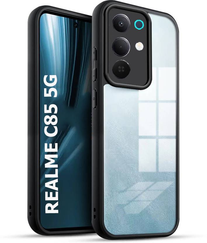 Xolia Back Cover for Realme C85 5G (Transparent, Black, Shock Proof, Polycarbonate, Pack of: 1) — image 1 of 1