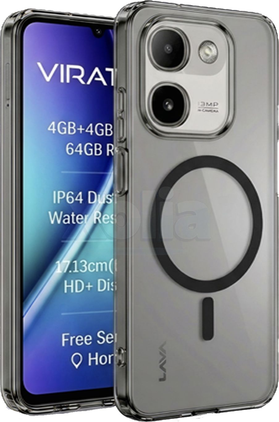 Xolia Back Cover for LAVA Virat V1 (Black, Shock Proof, Polycarbonate, Pack of: 1)