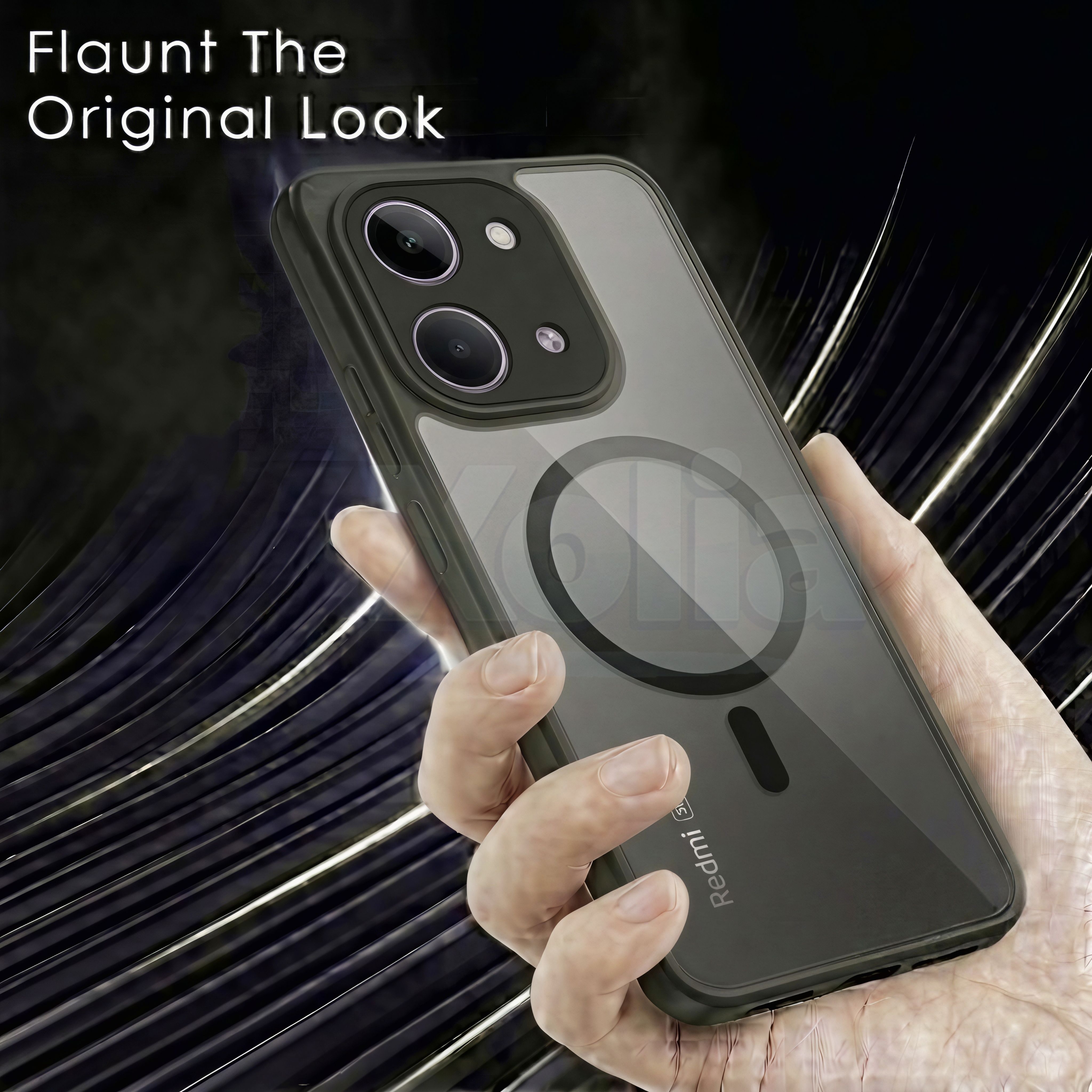 Xolia Back Cover for Redmi 17c 5G (Black, Shock Proof, Polycarbonate, Silicon, Pack of: 1) — image 4 of 4
