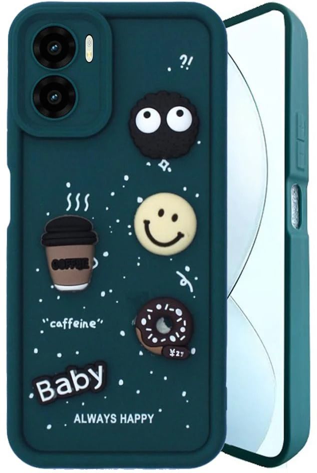 Micvir Back Cover for Redmi 13C 4G (Green, Silicon, Pack of: 1)
