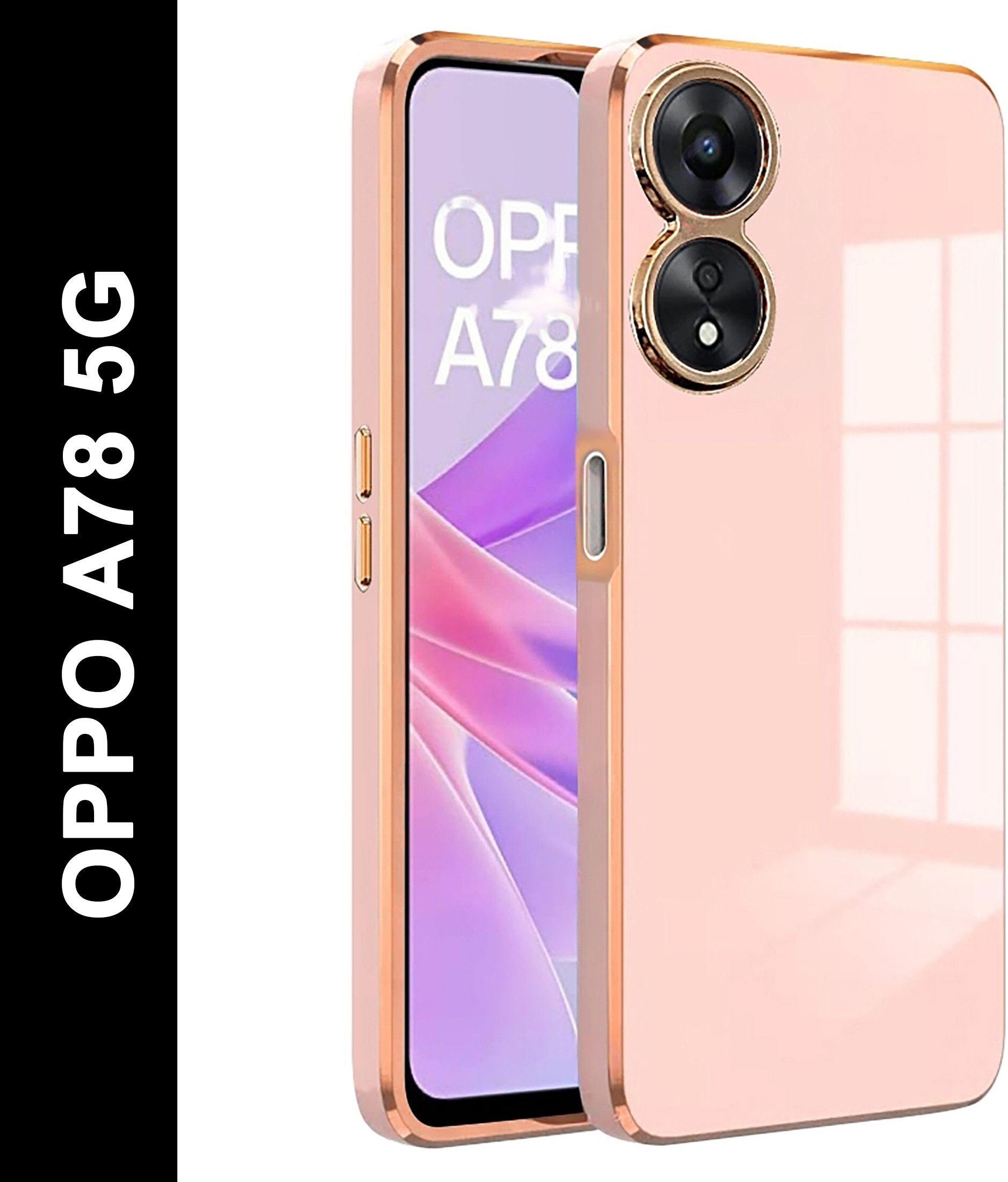 Micvir Back Cover for OPPO A78 5G, Oppo A78 5G (Pink, Silicon, Pack of: 1)