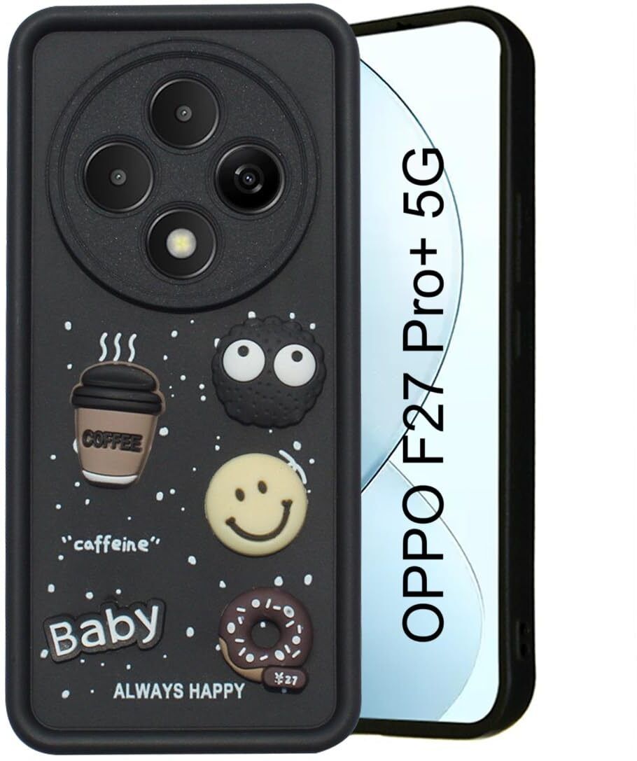 Micvir Back Cover for OPPO F27 Pro Plus 5G (Black, Silicon, Pack of: 1)