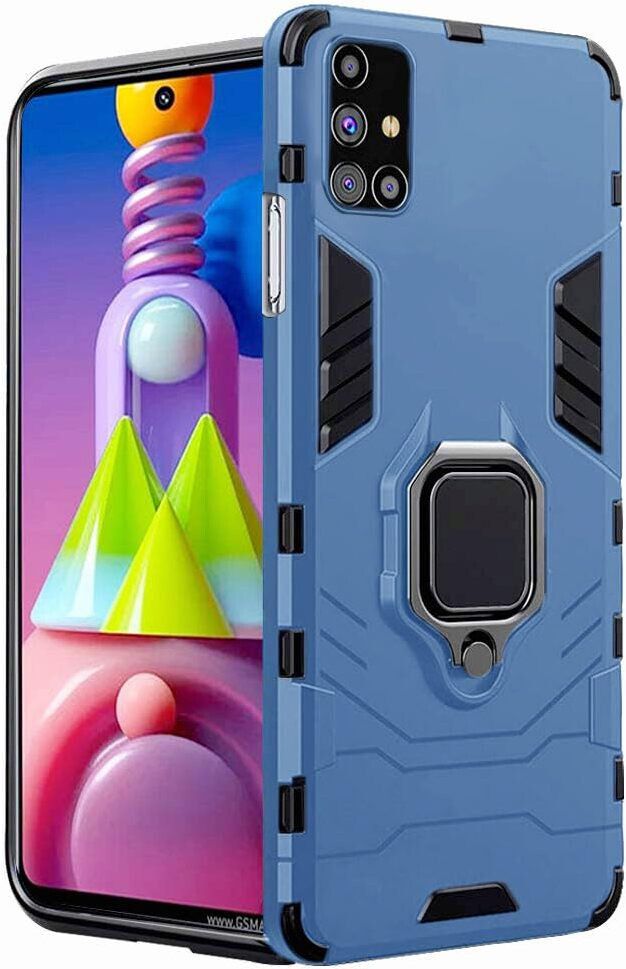 Micvir Back Cover for Samsung Galaxy M51 (Transparent, Blue, Shock Proof, Pack of: 1)