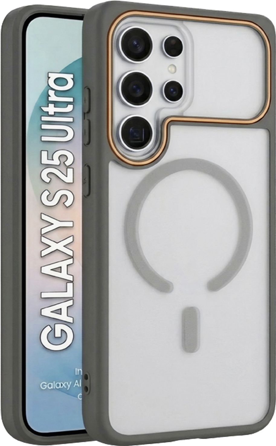 Xolia Back Cover for Samsung Galaxy S25 Ultra 5G (Grey, Shock Proof, Polycarbonate, Silicon, Pack of: 1) — image 1 of 1