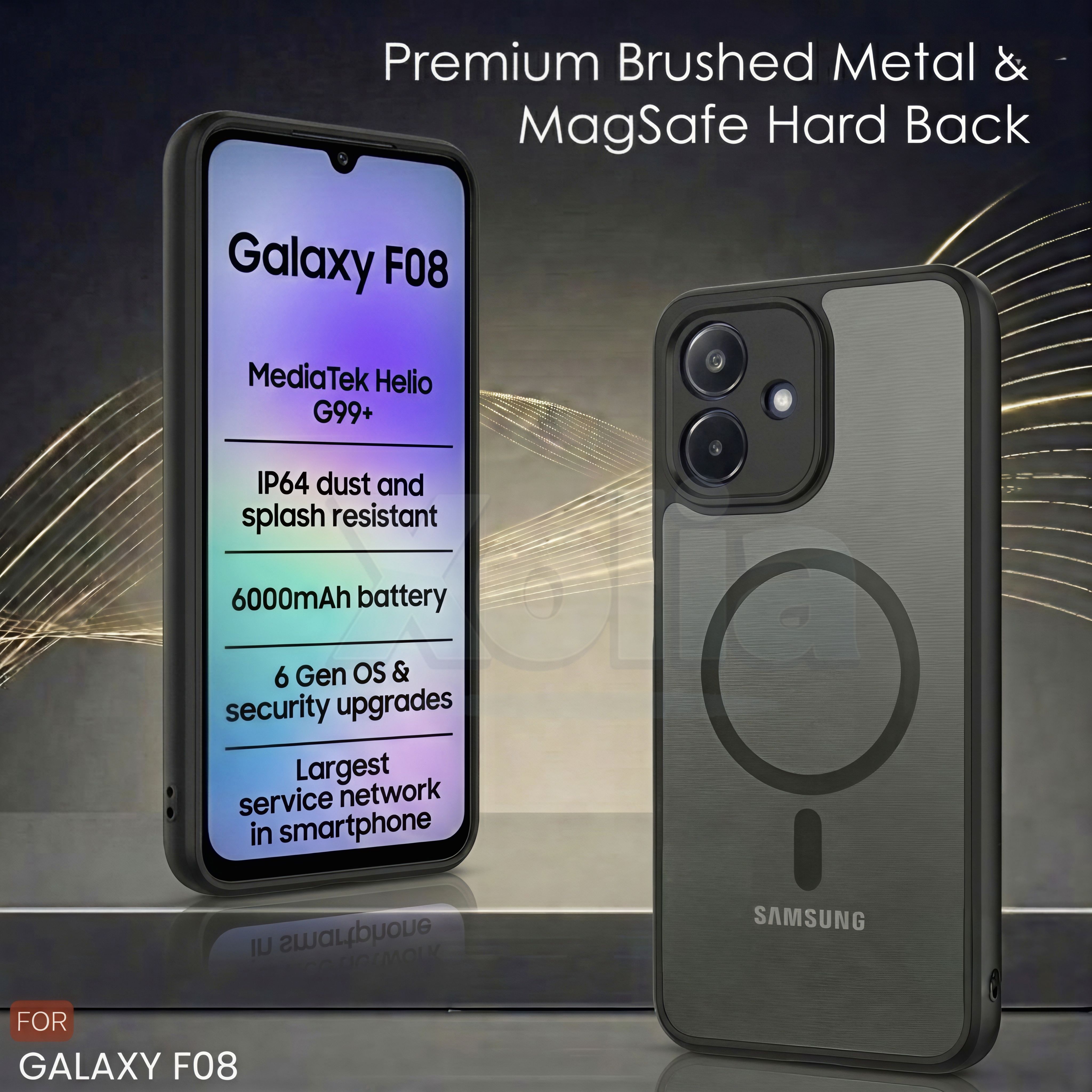 Xolia Back Cover for SAMSUNG Galaxy F08 5G (Black, Shock Proof, Polycarbonate, Silicon, Pack of: 1) — image 2 of 3