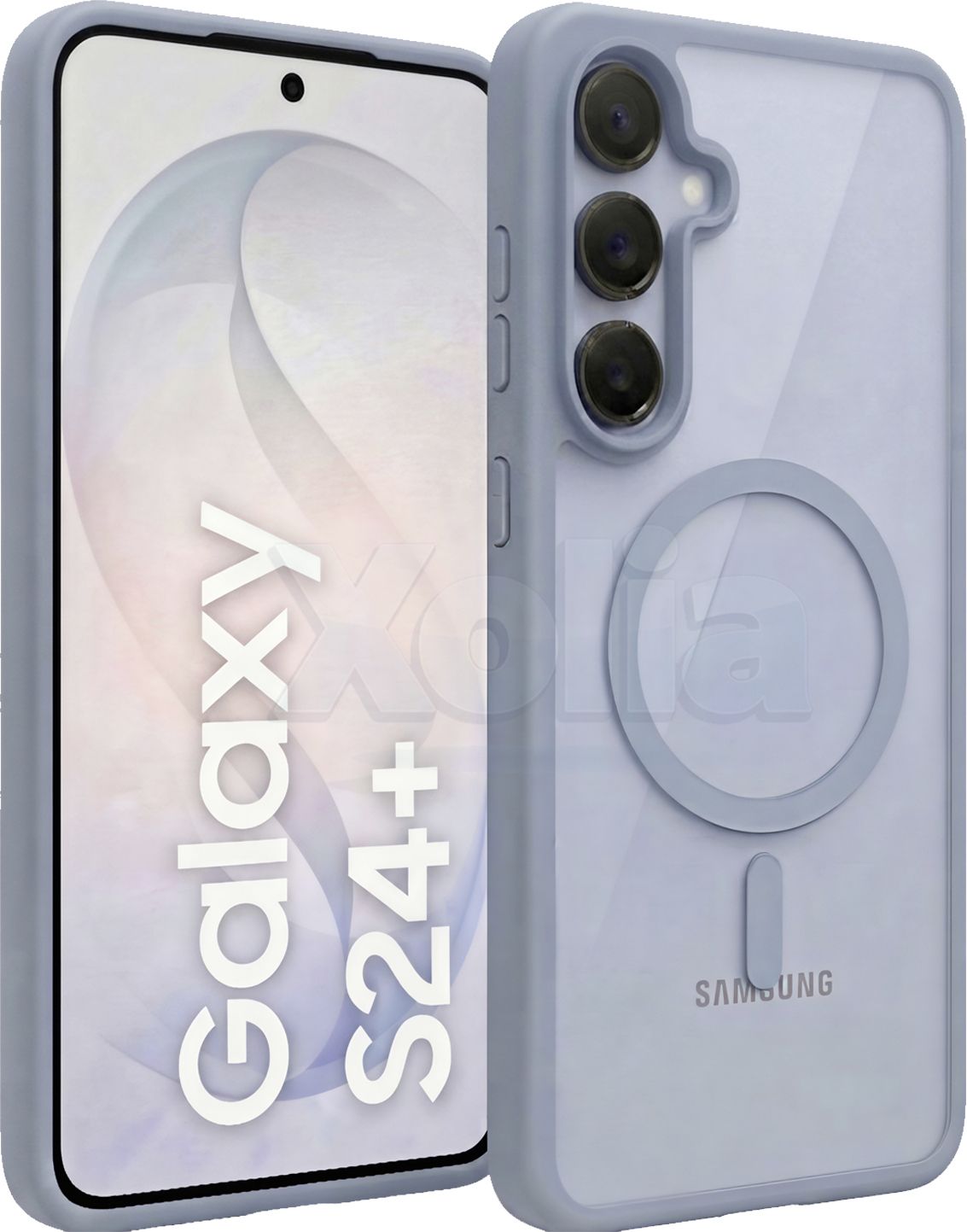 Xolia Back Cover for Samsung Galaxy S24 Plus 5G (Grey, Shock Proof, Polycarbonate, Silicon, Pack of: 1)