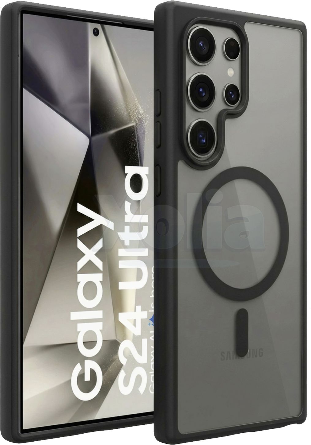 Xolia Back Cover for Samsung Galaxy S24 Ultra 5G (Black, Shock Proof, Polycarbonate, Silicon, Pack of: 1)