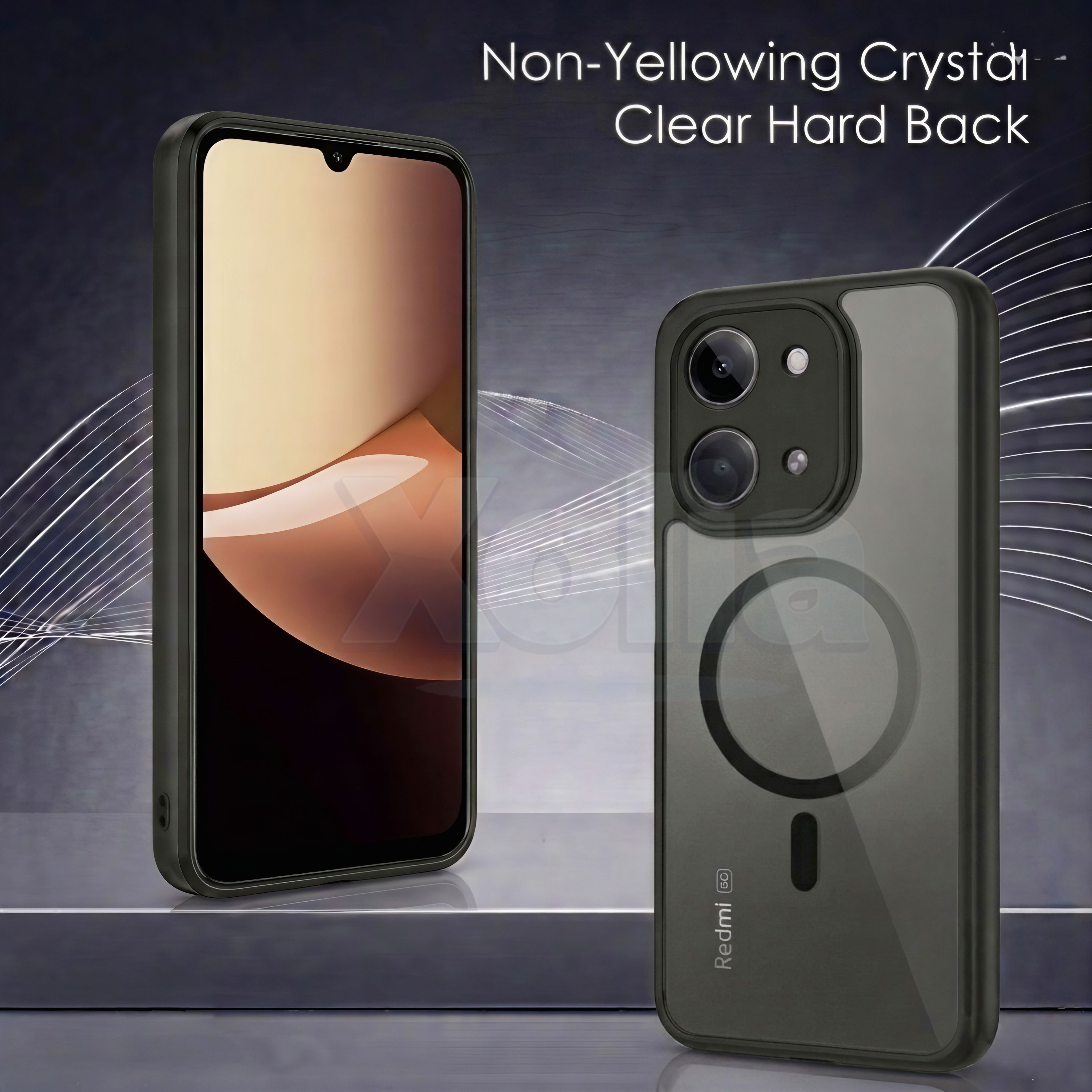 Xolia Back Cover for Redmi 17c 5G (Black, Shock Proof, Polycarbonate, Silicon, Pack of: 1) — image 2 of 4
