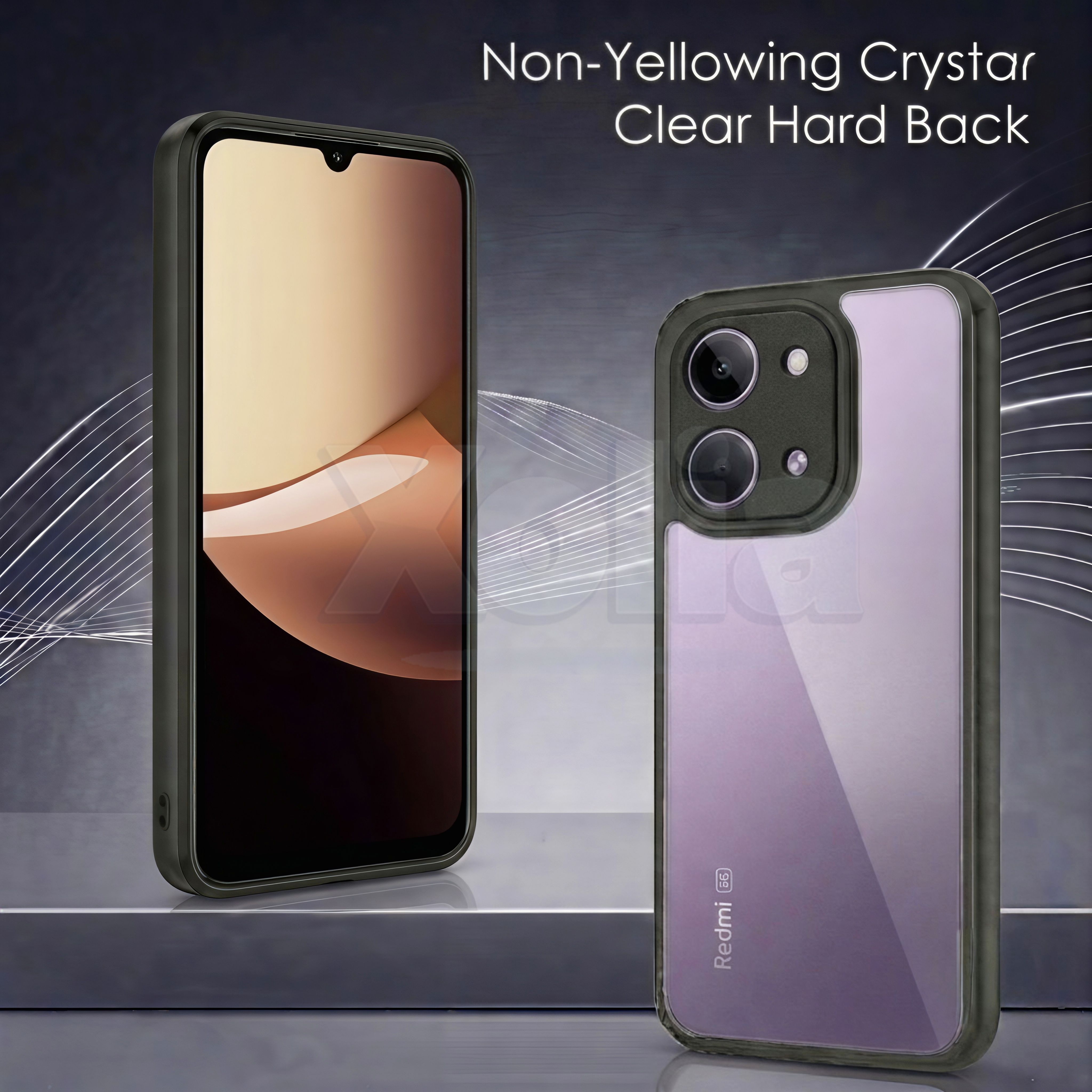 Xolia Back Cover for Redmi 17c 5G (Transparent, Black, Shock Proof, Plastic, Silicon, Pack of: 1) — image 2 of 4