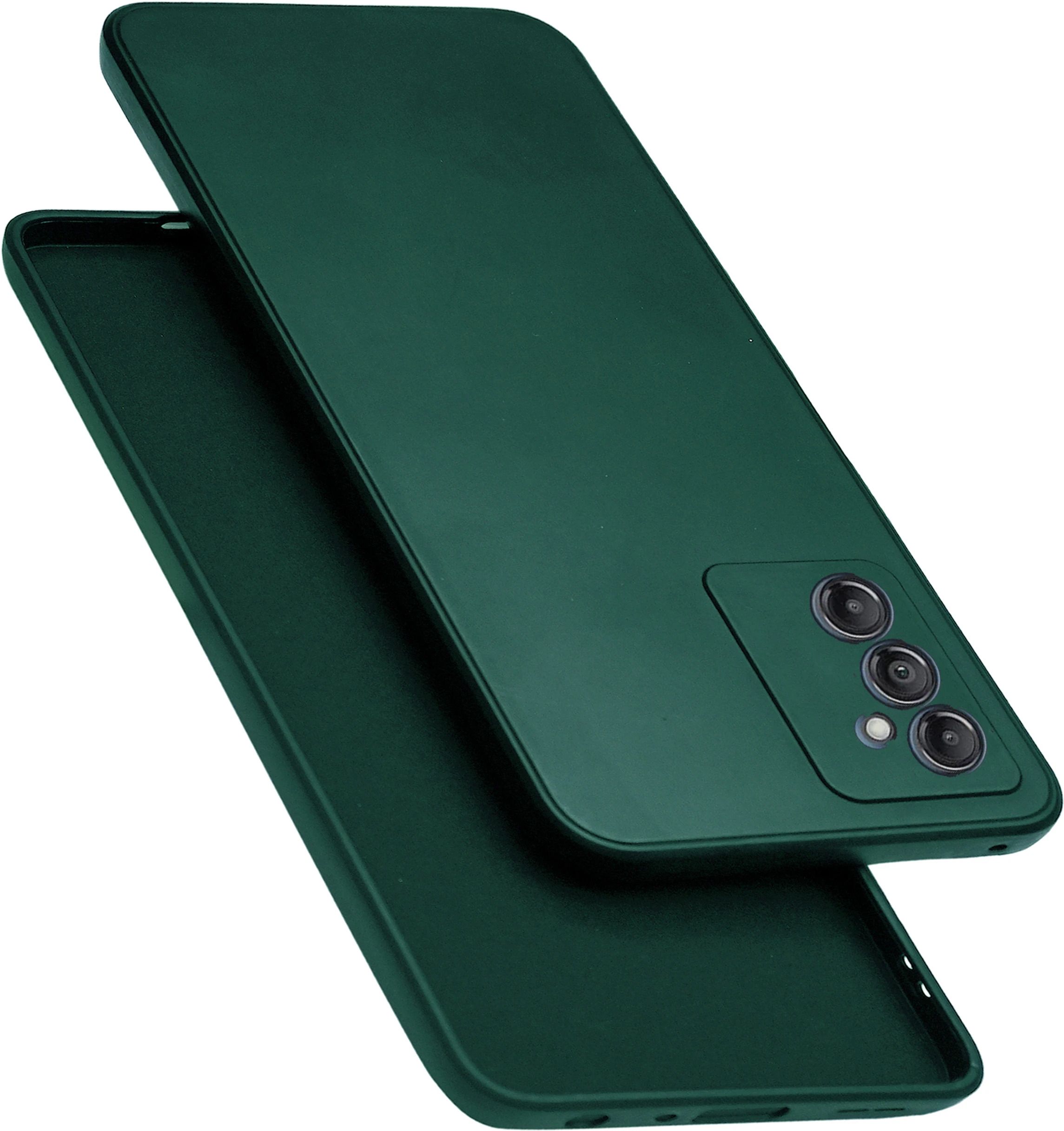 Micvir Back Cover for Samsung Galaxy M13 (Green, Dual Protection, Silicon, Pack of: 1)