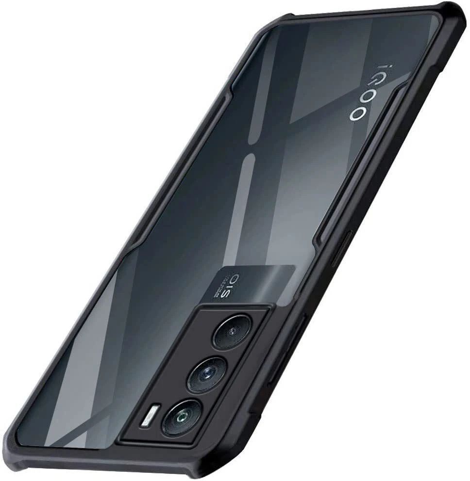 Micvir Back Cover for Iqoo 9 SE (Transparent, Black, Shock Proof, Polycarbonate, Pack of: 1)