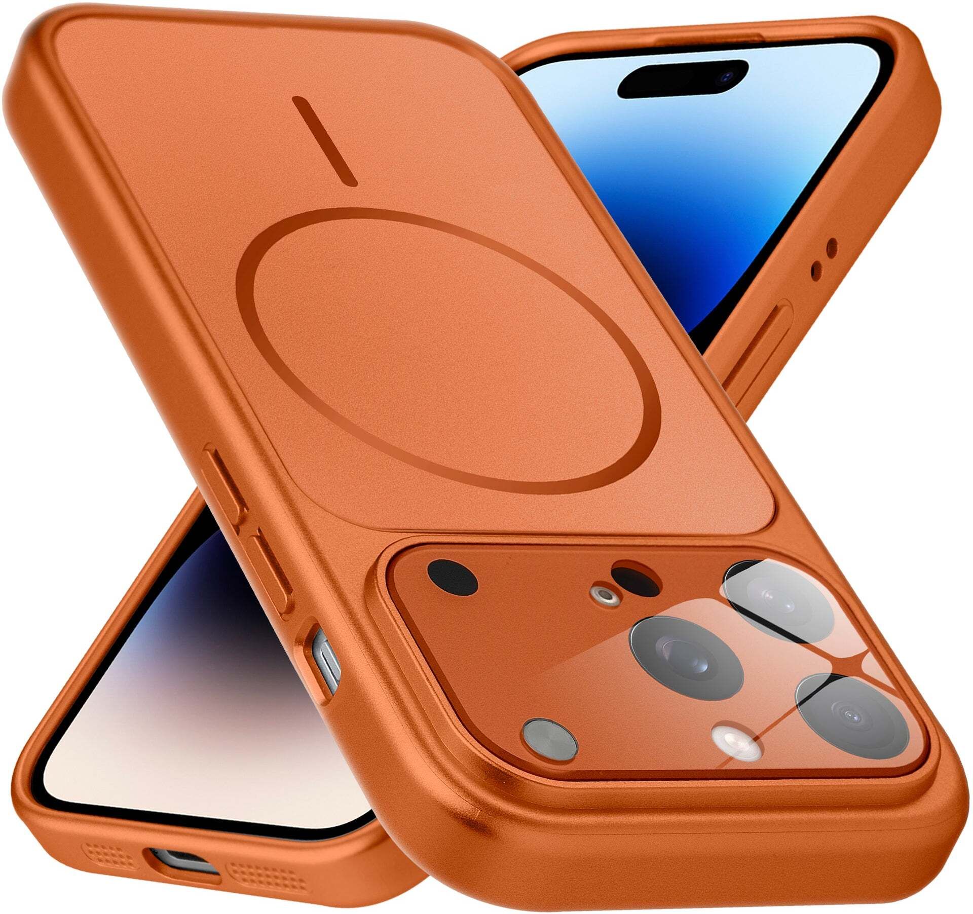 Xolia Back Cover for Apple iPhone 14 Pro Max (Orange, Shock Proof, Polycarbonate, Pack of: 1)