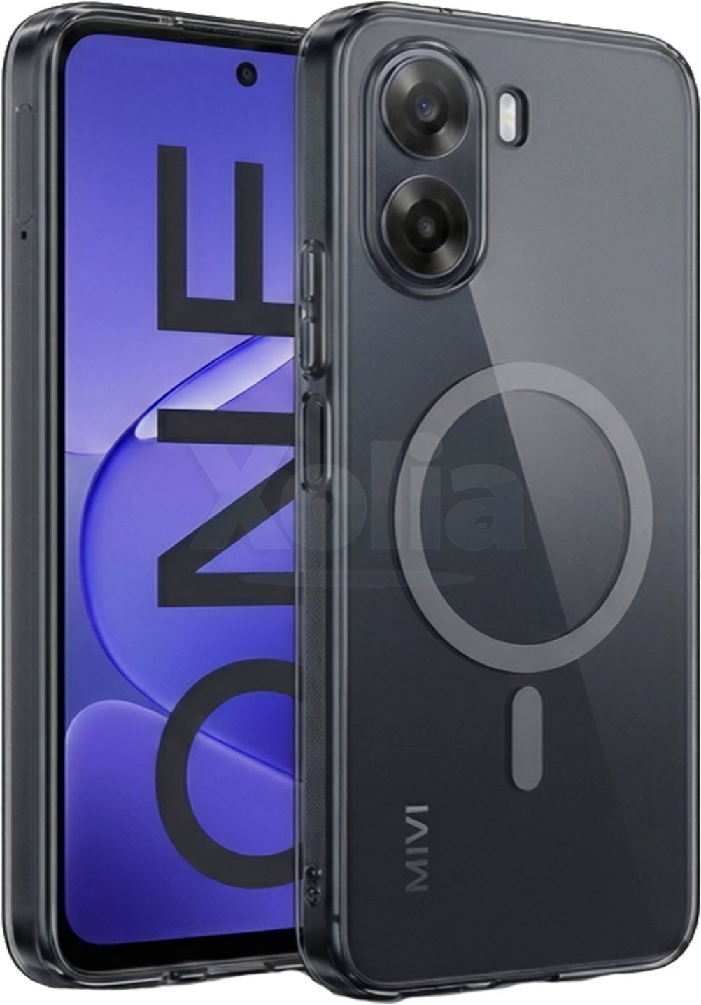 Xolia Back Cover for Mivi One 5G (Black, Shock Proof, Polycarbonate, Pack of: 1)