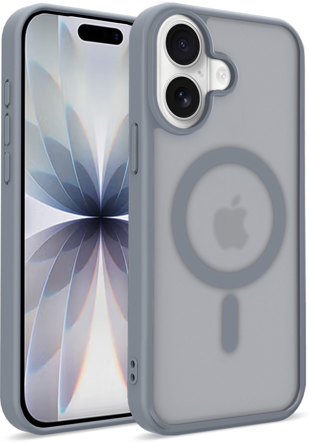 Xolia Back Cover for Apple iPhone 16 (Grey, Shock Proof, Polycarbonate, Silicon, Pack of: 1)