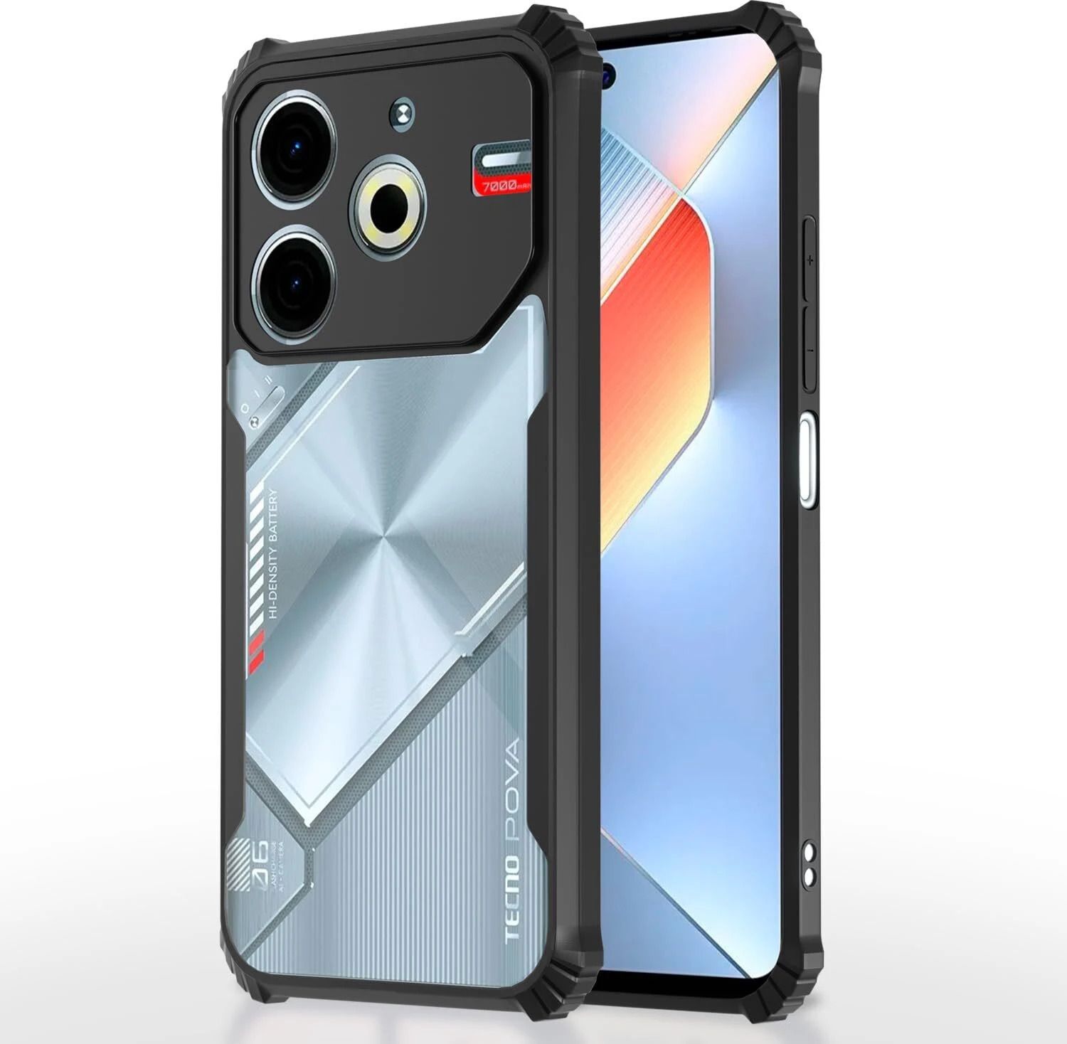 Black Border - Transparent Back iPaky Mobile Back Cover Case