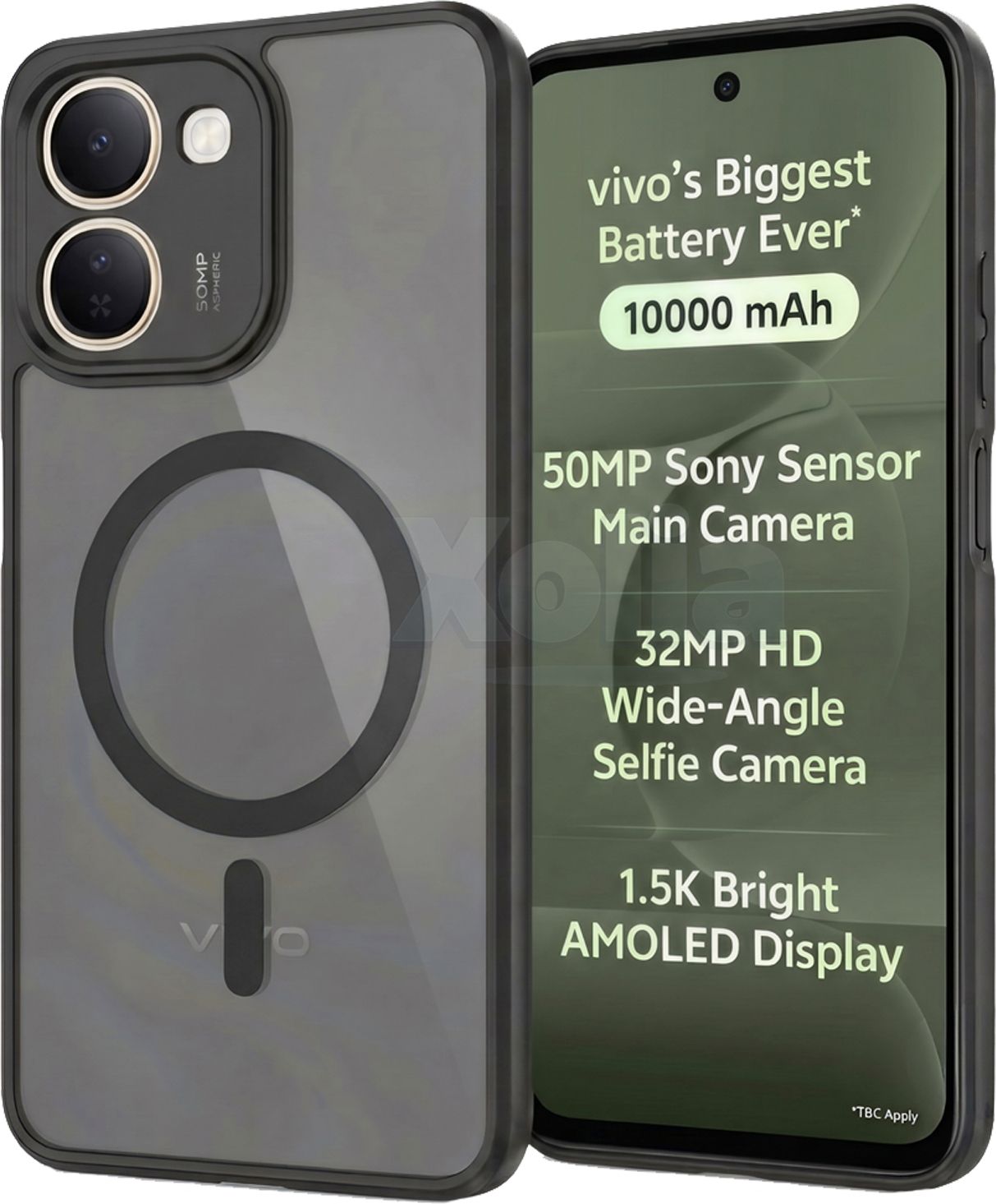 Xolia Back Cover for vivo S2 FE 5G (Black, Shock Proof, Polycarbonate, Silicon, Pack of: 1)
