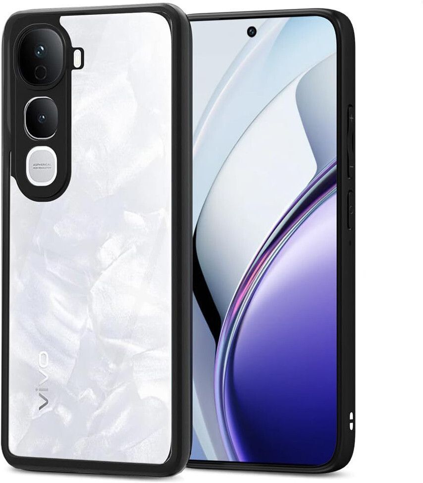 Micvir Back Cover for Vivo Y400 Pro 5G (Transparent, Black, Shock Proof, Plastic, Silicon, Pack of: 1) — image 1 of 1