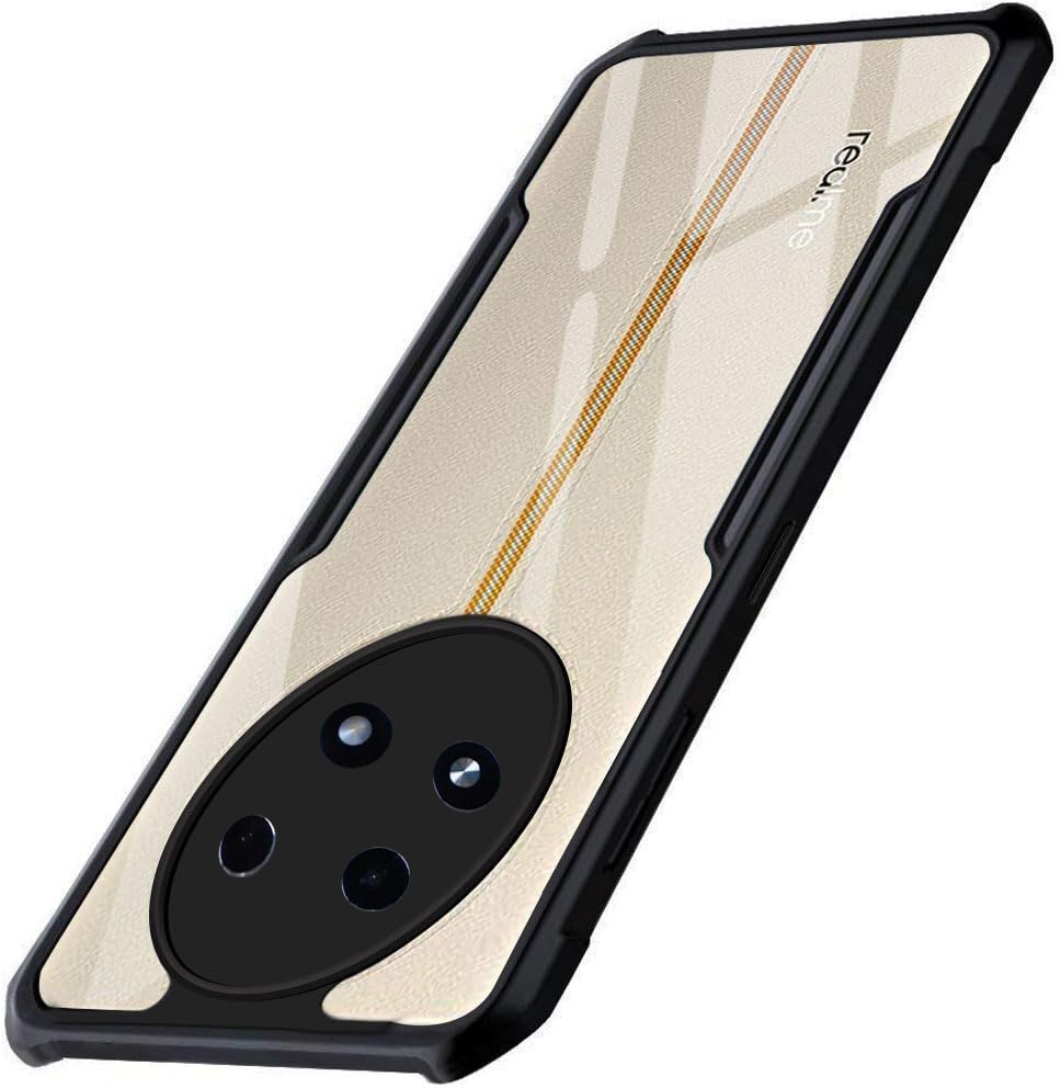 Micvir Back Cover for OPPO A2 Pro 5G (Transparent, Black, Shock Proof, Polycarbonate, Pack of: 1)
