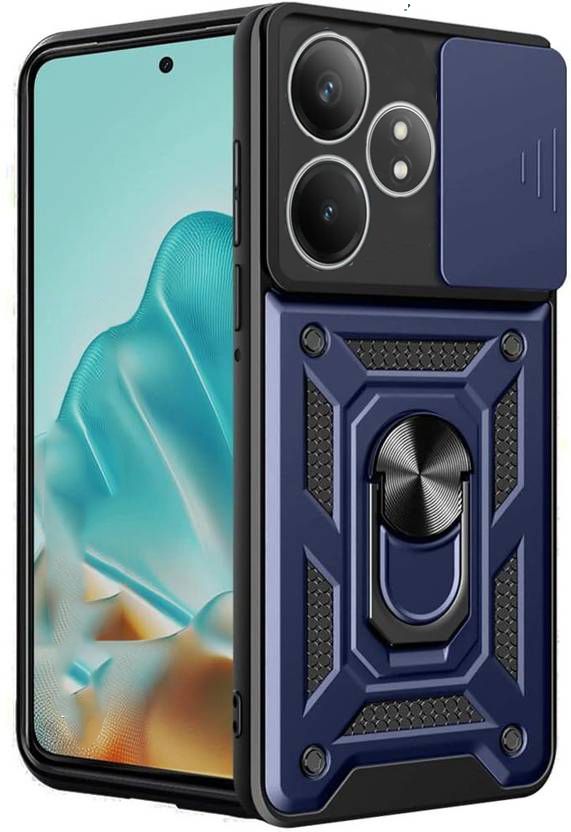 Micvir Back Cover for Realme GT 6T 5G (Blue, Shock Proof, Polycarbonate, Silicon, Pack of: 1)