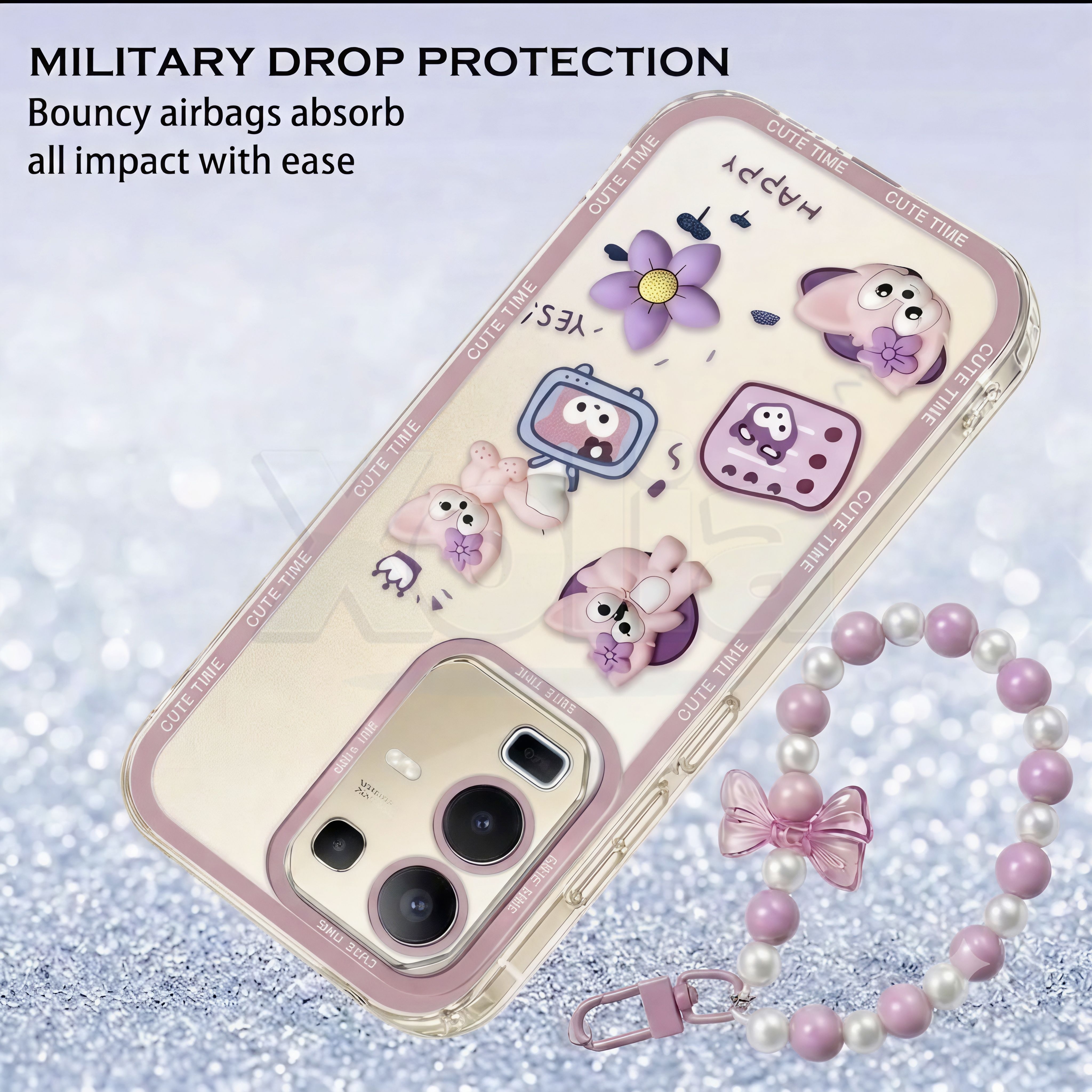 Xolia Back Cover for Infinix Note 50s 5G+ (Pink, Shock Proof, Polycarbonate, Pack of: 1) — image 3 of 4