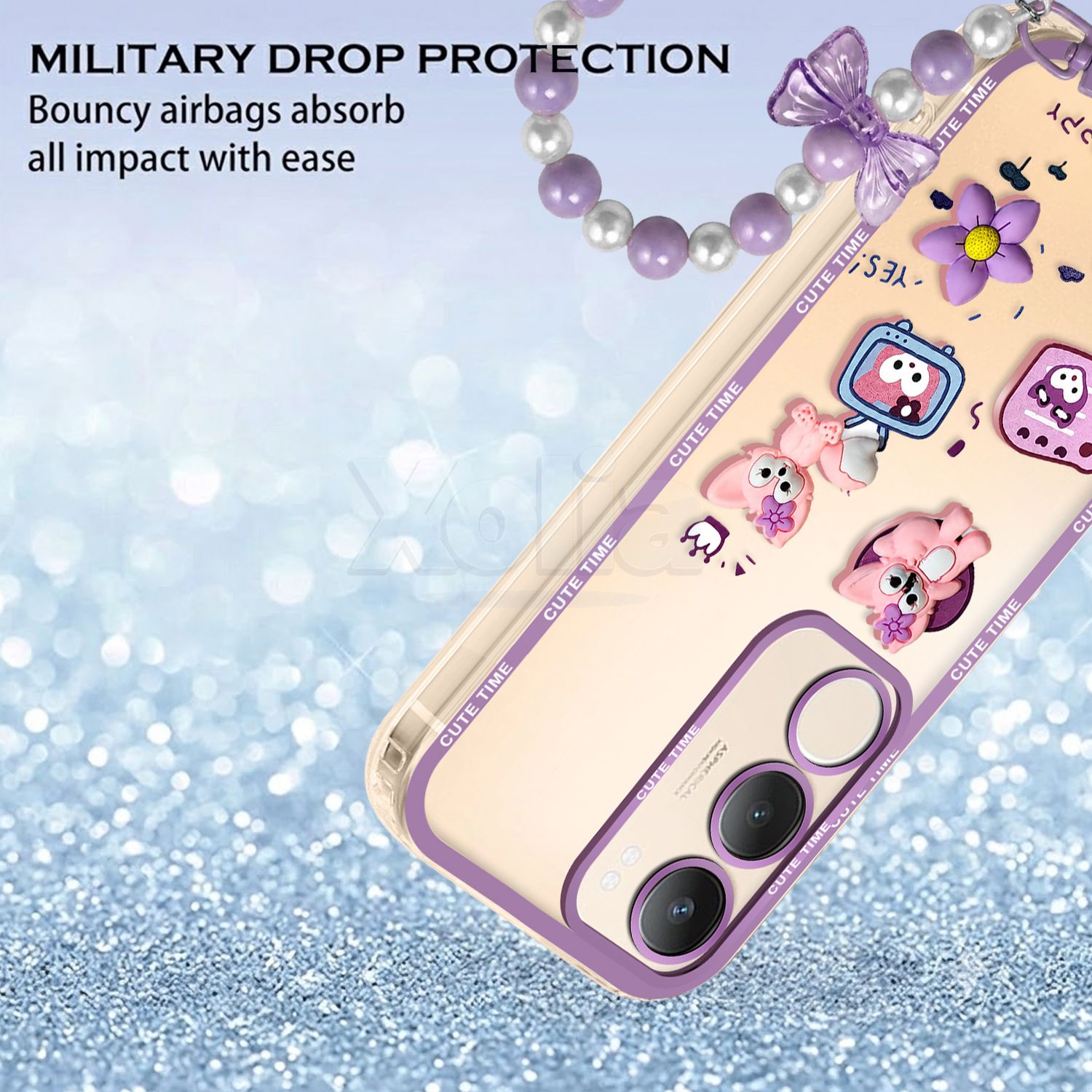Xolia Back Cover for vivo Y29 5G (Purple, Shock Proof, Polycarbonate, Pack of: 1) — image 3 of 5