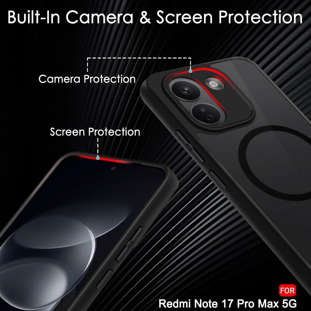 Xolia Back Cover for Redmi Note 17 Pro Max 5G (Black, Shock Proof, Polycarbonate, Silicon, Pack of: 1) — image 4 of 5
