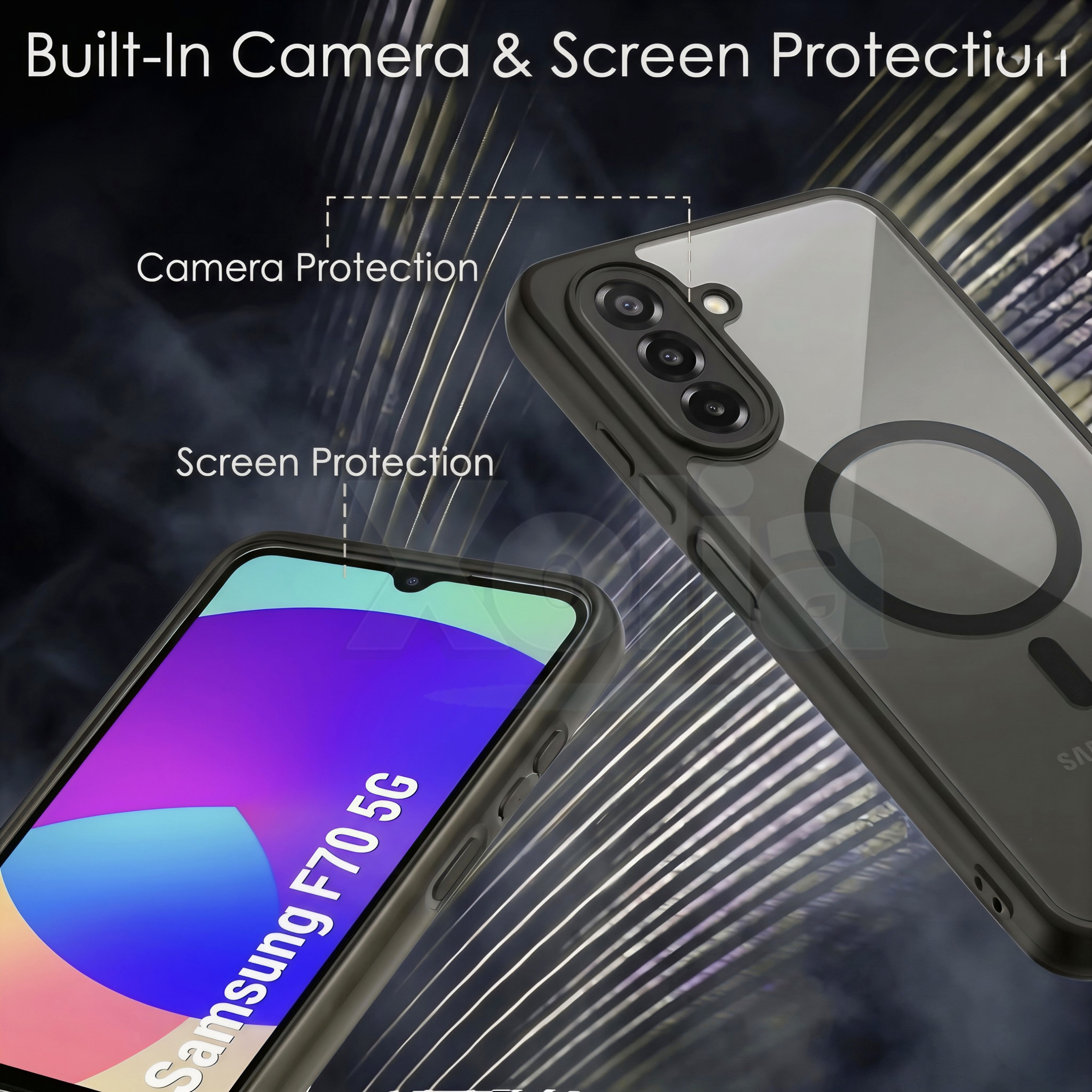 Xolia Back Cover for Samsung Galaxy F70 5G (Black, Shock Proof, Polycarbonate, Silicon, Pack of: 1) — image 3 of 4