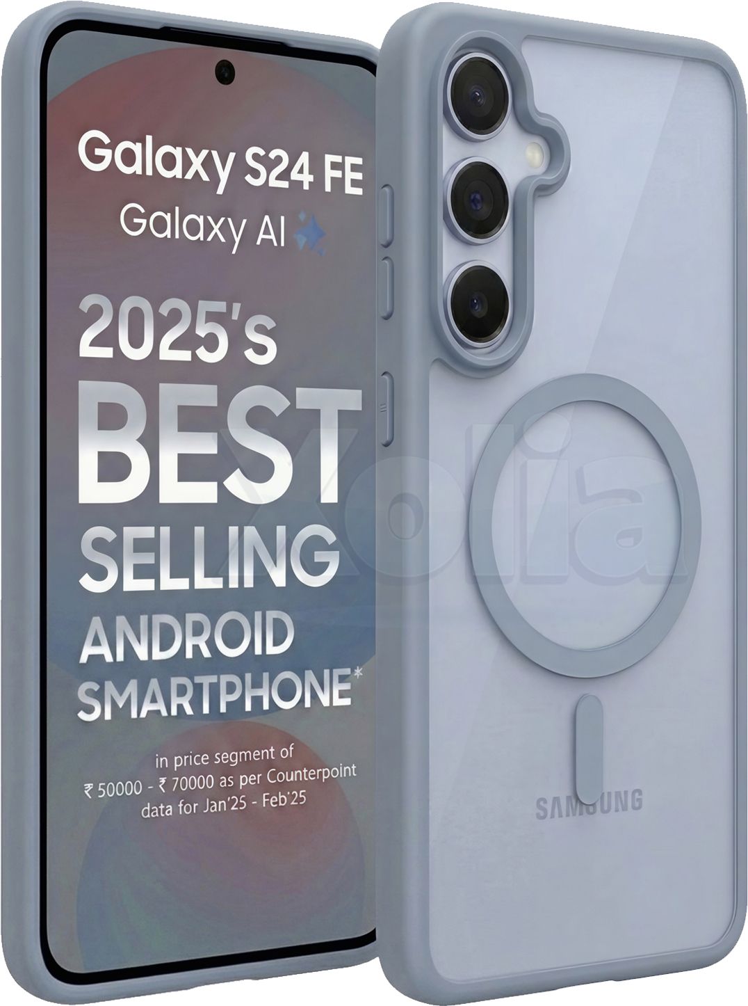 Xolia Back Cover for SAMSUNG Galaxy S24 FE 5G (Grey, Shock Proof, Plastic, Silicon, Pack of: 1)