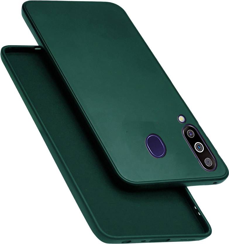 Xolia Back Cover for Samsung M30 (Green, Dual Protection, Silicon, Pack of: 1)